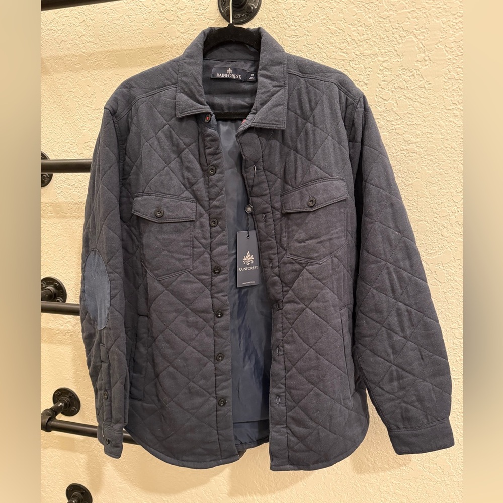 Men’s NWT Navy Rainforest quilted shirt/jacket sz.M